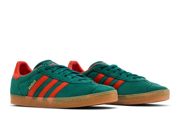 adidas Gazelle J 'Collegiate Green Preloved Red'