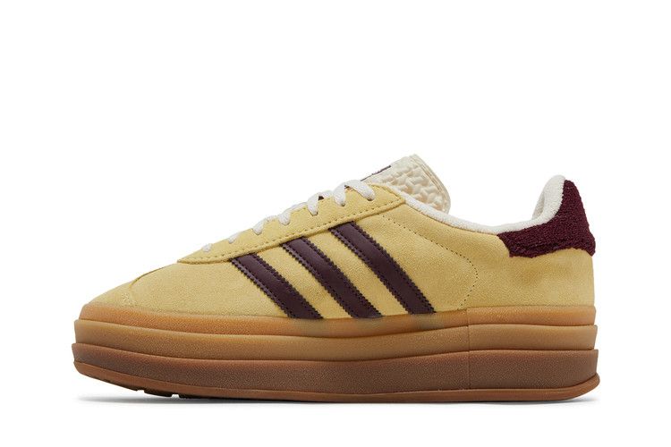 adidas Women's Gazelle Bold 'Almost Yellow Maroon'