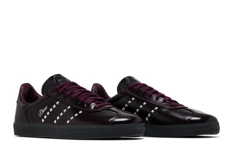 Dime x adidas Gazelle ADV 'Maroon Silver Metallic Studs'